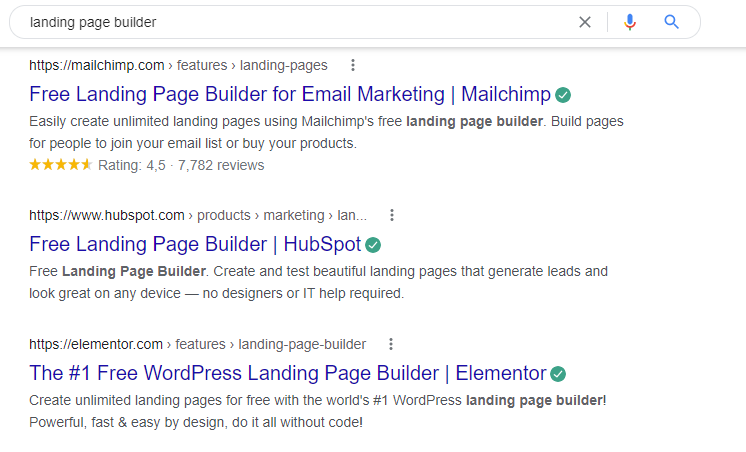 landing page builder